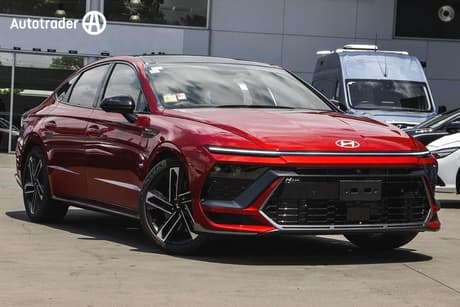 Red 2025 Hyundai Sonata Sedan N Line