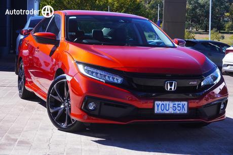 Orange 2020 Honda Civic Sedan Rs