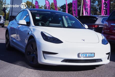 White 2022 Tesla Model 3 Sedan Rear-Wheel Drive