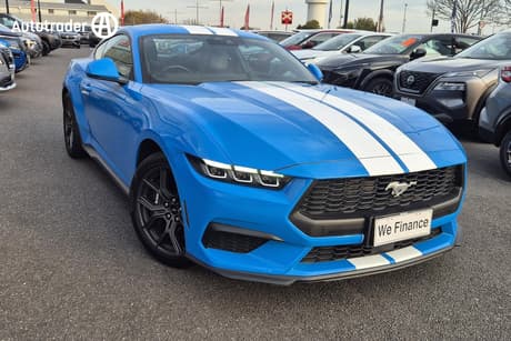 Blue 2025 Ford Mustang Fastback Ecoboost