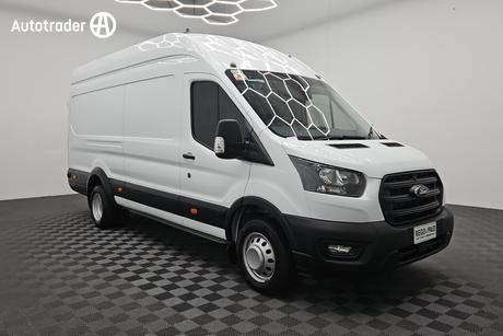 White 2021 Ford Transit Van 470E Jumbo (Rwd) Drw