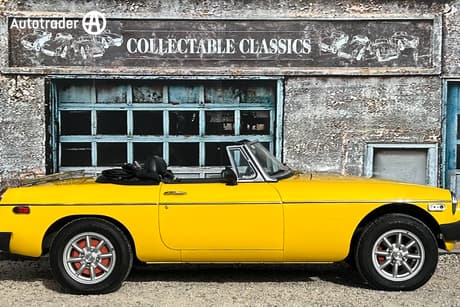 Yellow 1977 MG MGB Convertible