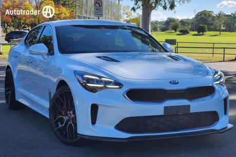 White 2021 Kia Stinger Sedan Gt-Line (Red Leather)