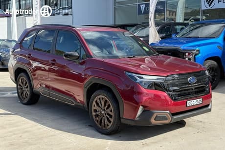 Red 2025 Subaru Forester Wagon Hybrid Sport (Awd)