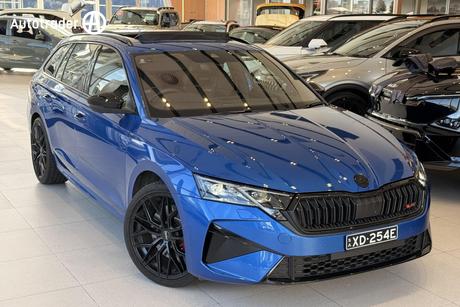 Blue 2025 Skoda Octavia Wagon Rs 195Tsi
