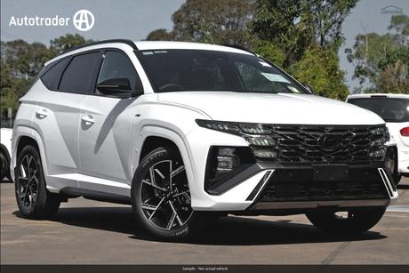 White 2026 Hyundai Tucson Wagon Elite Hybrid N Line (Awd)