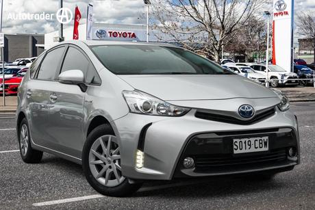 Silver 2019 Toyota Prius V Wagon Hybrid