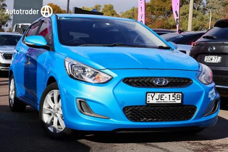 Blue 2018 Hyundai Accent Hatchback Sport