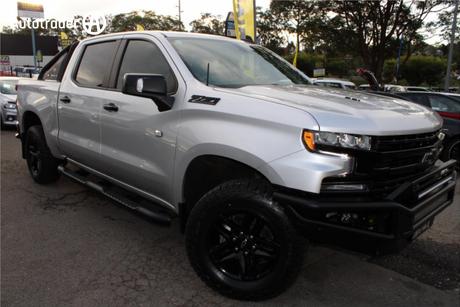 Silver 2021 Chevrolet Silverado Crew Cab Utility 1500 Lt Trail Boss