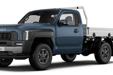 Blue 2025 Kia Tasman Double Cab Chassis Sx (4X4) Black Fender