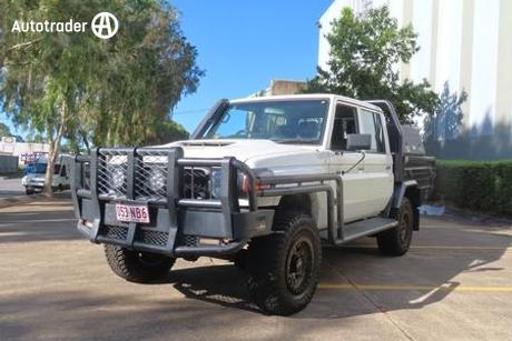 White 2018 Toyota Landcruiser Double Cab Chassis Workmate (4X4)