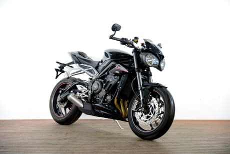 Black 2018 Triumph Street Triple Road