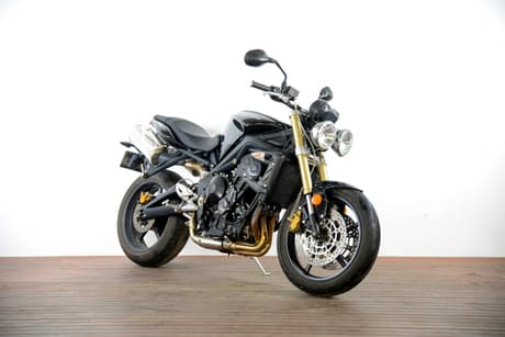 Black 2009 Triumph Street Triple Road