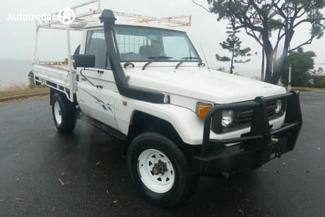 White 1998 Toyota Landcruiser Ute Tray