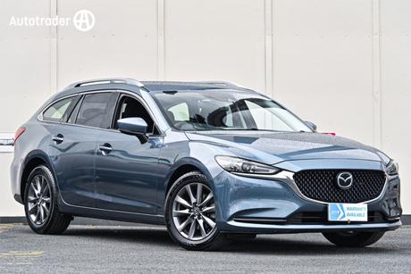 Blue 2018 Mazda 6 Wagon Sport