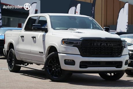 White 2025 RAM 1500 Crew Cab Utility Limited Rambox Ho Hurricane