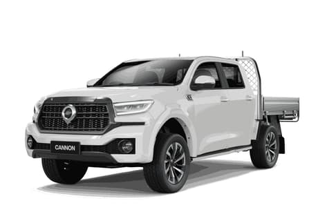 White 2026 GWM Cannon Dual Cab Chassis Lux (4X4)