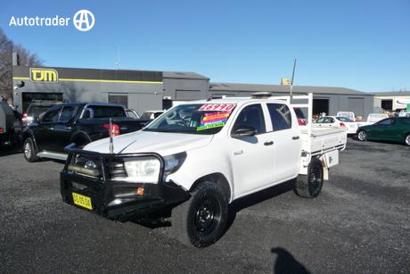 White 2018 Toyota Hilux Dual Cab Utility Workmate (4X4)