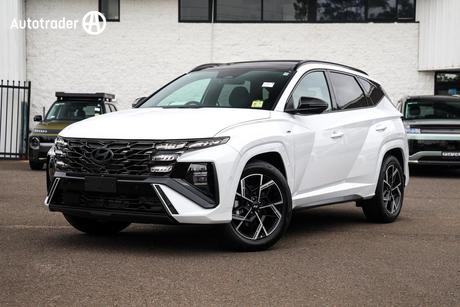 White 2026 Hyundai Tucson Wagon Premium N Line Hybrid (Awd)