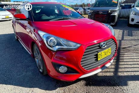 Red 2014 Hyundai Veloster Coupe SR TURBO FS3