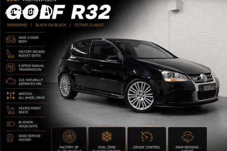 Black 2007 Volkswagen Golf Hatchback R32