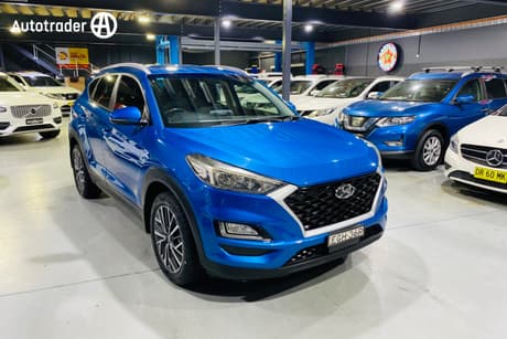 Blue 2020 Hyundai Tucson Wagon Active X (Awd) Black Int