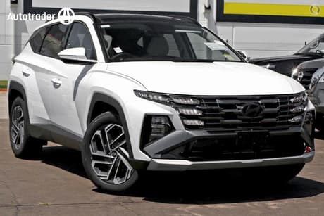 White 2026 Hyundai Tucson Wagon Premium Hybrid (Awd)