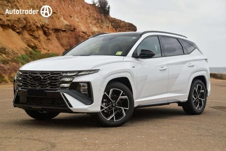 White 2026 Hyundai Tucson Wagon Elite Hybrid N Line (Awd)
