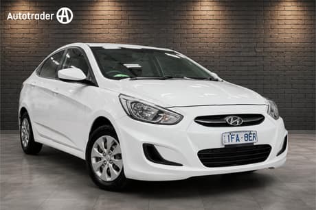 White 2016 Hyundai Accent Sedan Active