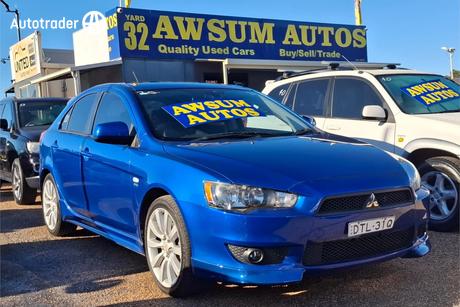 Blue 2009 Mitsubishi Lancer Hatchback Vr-X Sportback