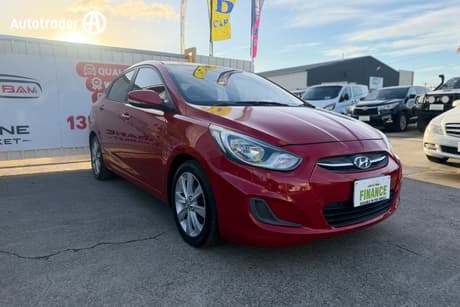 Red 2013 Hyundai Accent Sedan Active