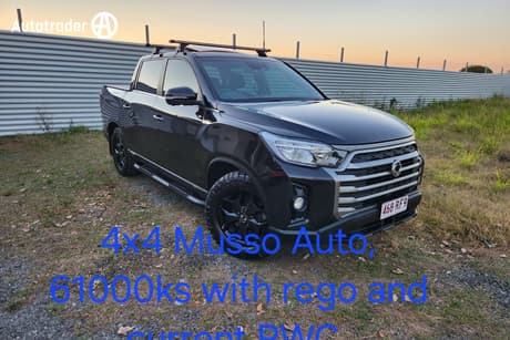 Black 2022 Ssangyong Musso Crew Cab Pickup Ultimate Lux