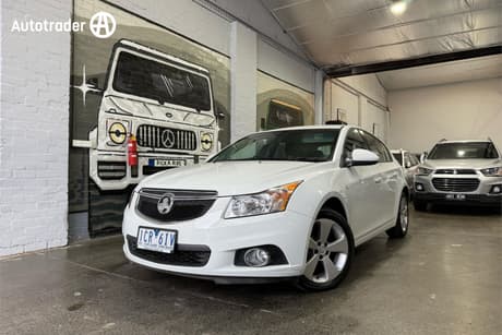 White 2014 Holden Cruze Hatchback Equipe