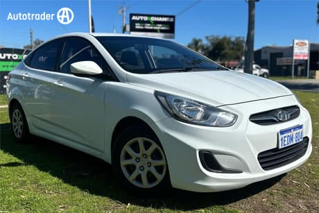White 2012 Hyundai Accent Sedan Active
