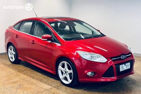 Red 2013 Ford Focus Sedan Titanium