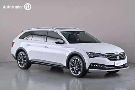 White 2021 Skoda Superb Wagon 200 Tsi Scout (4X4)
