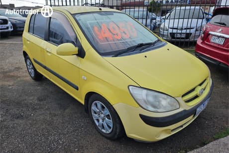 Yellow 2006 Hyundai Getz Hatchback 1.6