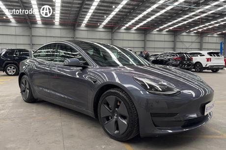 Grey 2021 Tesla Model 3 Sedan Standard Range Plus Rwd