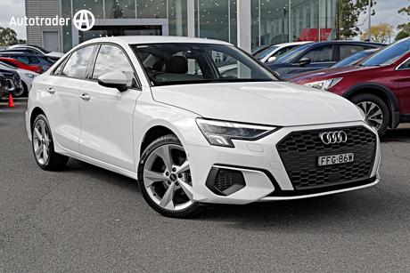 White 2024 Audi A3 Sedan 35 Tfsi Mhev
