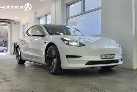 White 2021 Tesla Model 3 Sedan Standard Range Plus Rwd