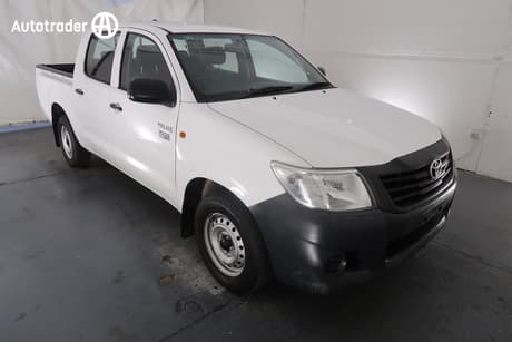 White 2014 Toyota Hilux Dual Cab Pick-up Workmate