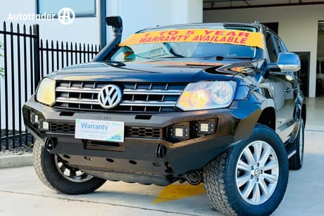 Black 2012 Volkswagen Amarok Dual Cab Utility Tdi400 Trendline (4X4)