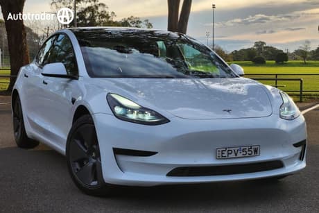 White 2021 Tesla Model 3 Sedan Standard Range Plus Rwd