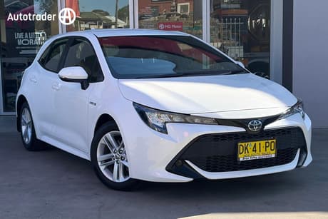White 2022 Toyota Corolla Hatchback Ascent Sport Hybrid