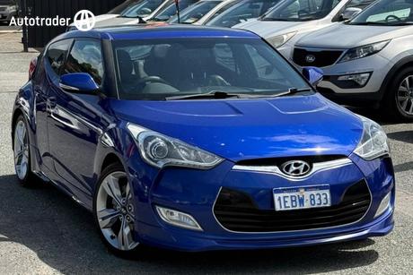 Blue 2012 Hyundai Veloster Coupe + FS