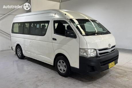 White 2013 Toyota HiAce Bus Commuter