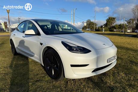 White 2022 Tesla Model 3 Sedan Rear-Wheel Drive