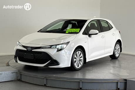 White 2024 Toyota Corolla Hatchback Ascent Sport Hybrid
