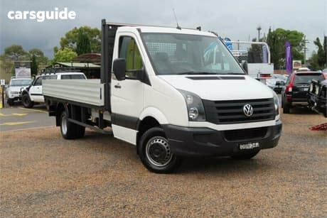 White 2015 Volkswagen Crafter Ute Tray 50 LWB TDI400