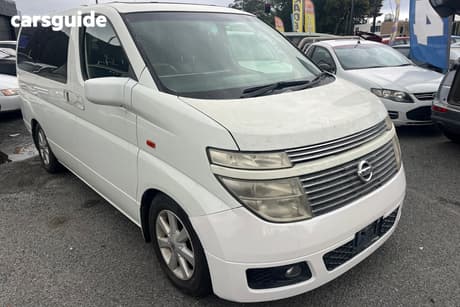 White 2008 Nissan Elgrand Commercial
